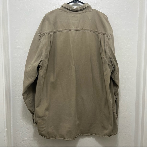 Carhartt FRS160 Flame-Resistant Long Sleeve Twill Pocket Shirt Khaki Size 2XL - Picture 6 of 6